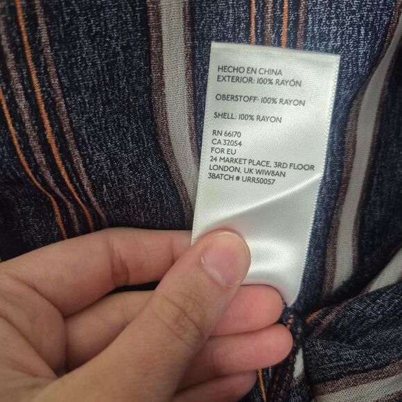 Urban Outfitters The Hanger Navy Striped Scoop Neck Romper Nautical Size XS - Picture 6 of 6